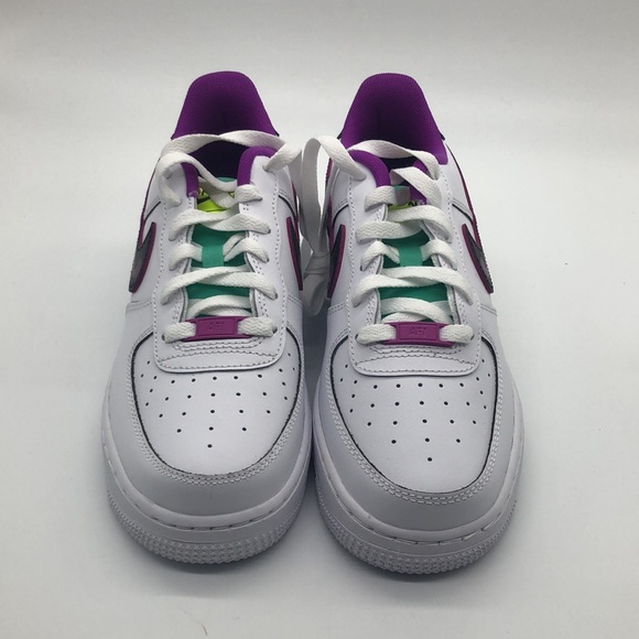 Nike Air Force 1 '07 Just Do It White Vivid Purple DX3933-100 - Picture 3 of 5